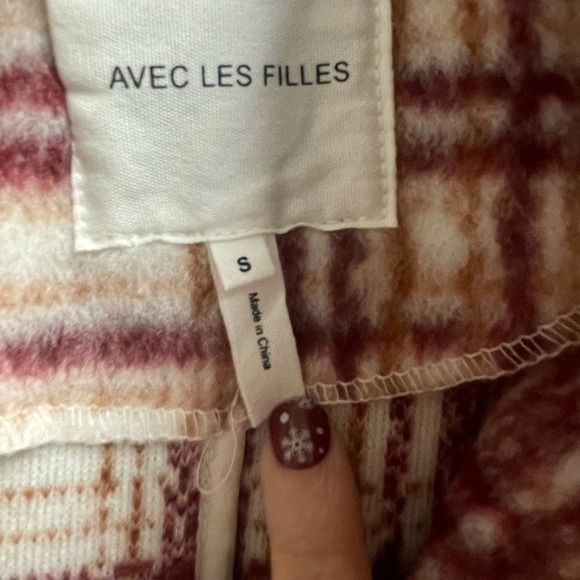 Avec Les Filles NWT Shacket Plaid Zip Up Size Small Plaid - Picture 2 of 5